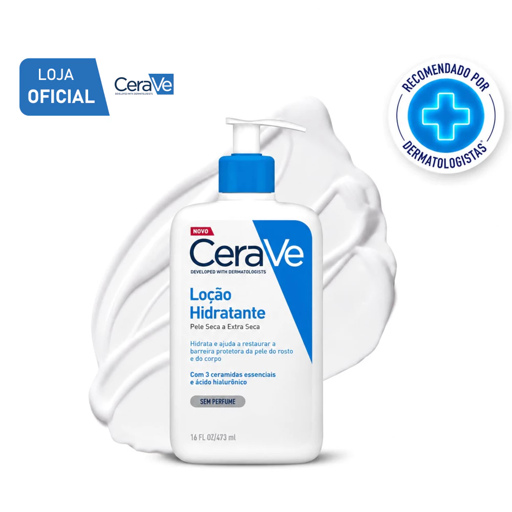 CeraVe Loção Hidratante Corporal com Ácido Hialurônico 473ml