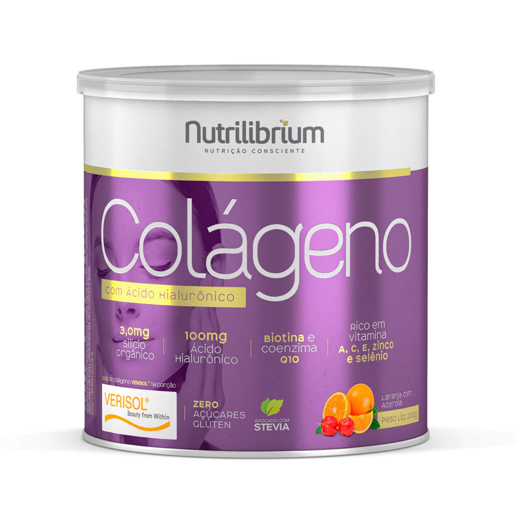 Colágeno Verisol com Ácido Hialurônico, Silício, Biotina e Coq10