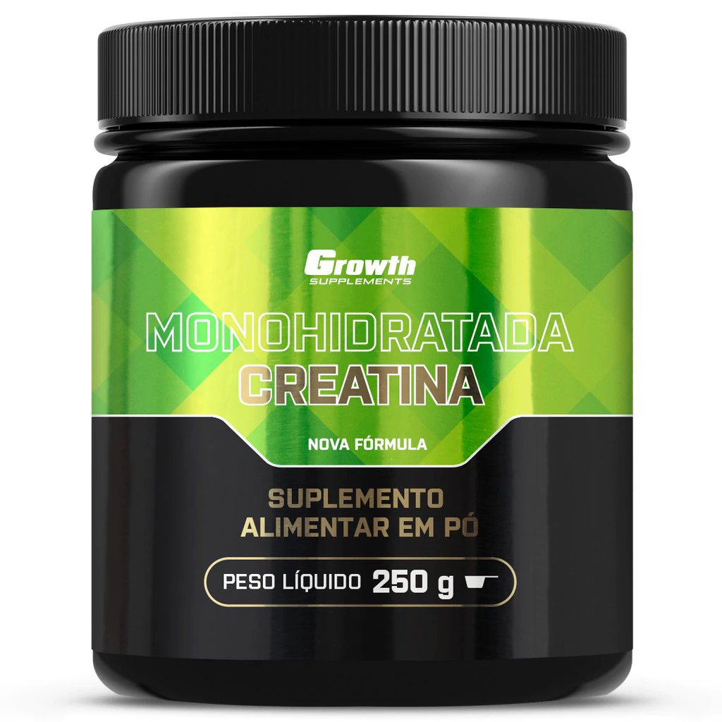 Creatina Monohidratada Growth Supplements Sem Sabor em Pó
