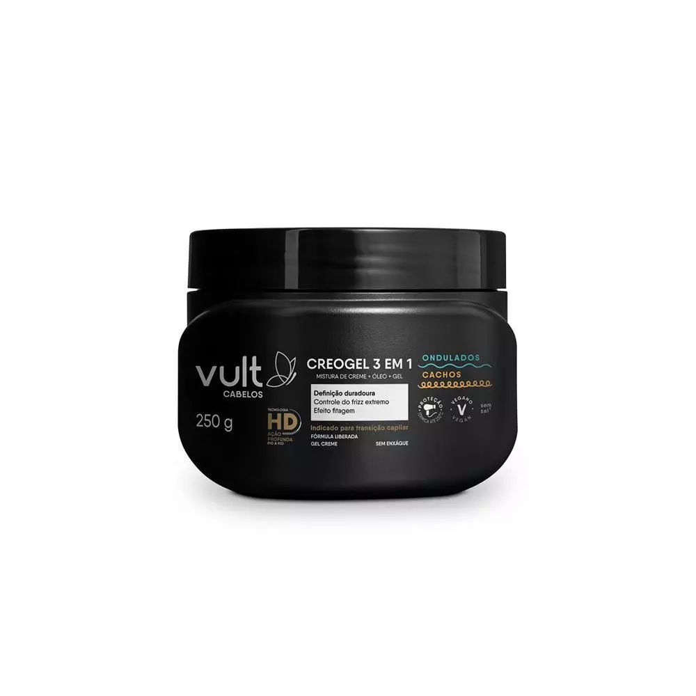 Vult Creogel 3 em 1 Ondulados e Cachos 250g